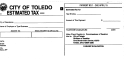 Estimated Tax Form - City Of Toledo