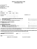 Monthly Prepayment Form - Hotel/motel Tax