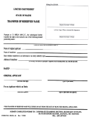 Form Mlpa-1a - Form For Transfer Of Reserved Name - Lp