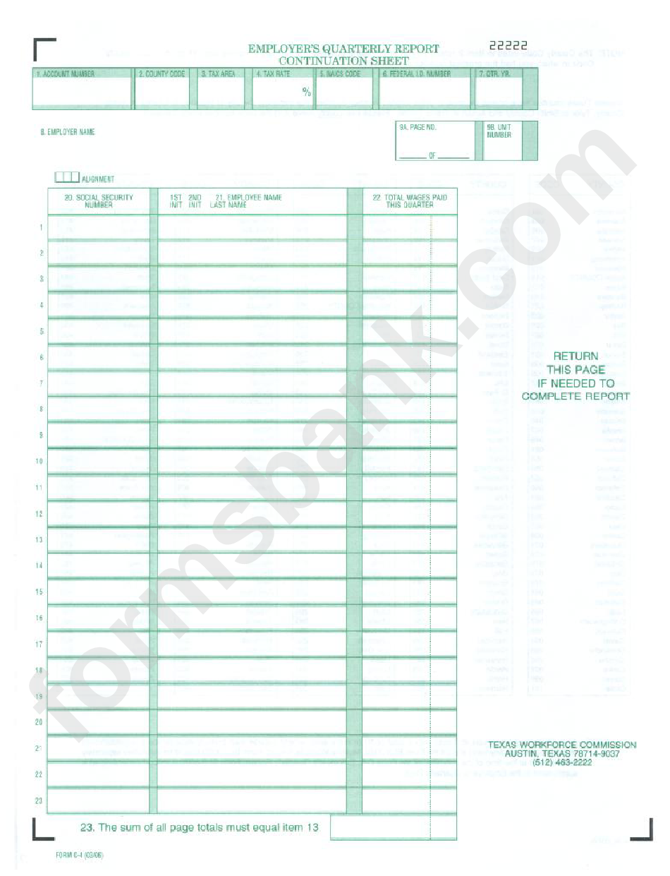 Form C-4 - Employer