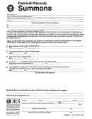 Form 6639 - Financial Records Summons