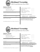 Local Services Tax Form - Richland Township - 2015