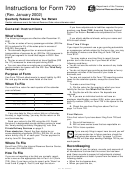 Instructions For Form 720 - Quarterly Federal Excise Tax Return - 2002 Printable pdf