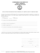 Form Sll-907 - Application For Registration Or Renewal Of Limited Liability Company Name - 1998