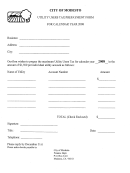 Utility Users Tax Prepayment Form - City Of Modesto - 2008