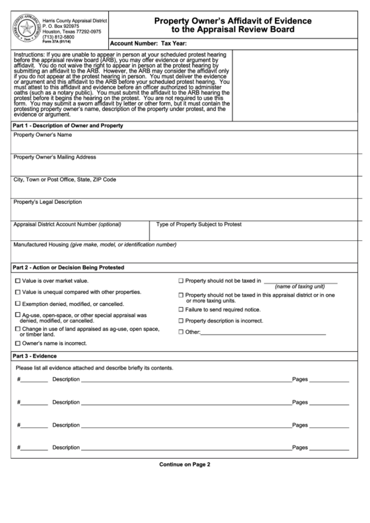 Form 37a - Property Owner