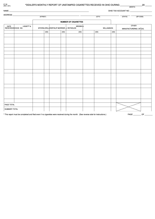 Form Et-59 - Dealer