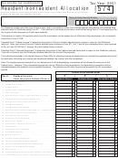 Form 574 - Resident Or Nonresident Allocation - 2001