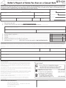 Form St-131 - Seller's Report Of Sales Tax Due On A Casual Sale