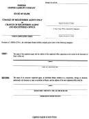 Form Mllc-12c - Form For Change Of Registered Agent And/or Registered Office