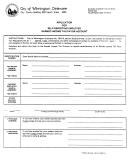 Application Form For Self-reporting Employee Earned Income Tax Payor Account