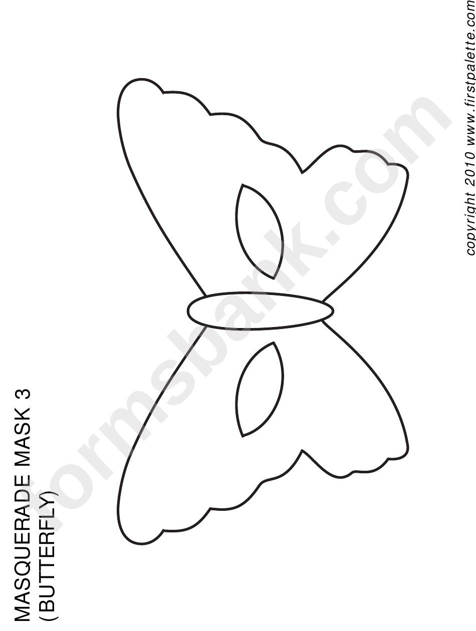 Masquerade Mask Template - Butterfly