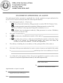 Statement Appointing An Agent Form - State Of Texas