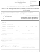 Form Mw-56 - Application For Apparel Industry Certificate Of Registration - 2011