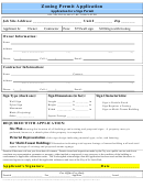 Zoning Permit Application Form - Application For A Sign Permit