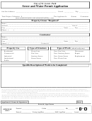 Sewer And Water Permit Application - City Of St. Louis Park, Minnesota