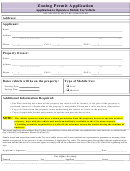 Zoning Permit Application Form - Application To Operate A Mobile Use Vehicle