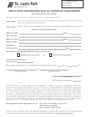 Application For Registration As A Domestic Partnership Form