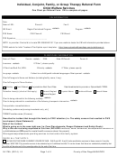 Individual, Conjoint, Family, Or Group Therapy Referral Form