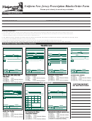 Uniform New Jersey Prescription Blanks Order Form Printable pdf