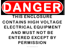 Danger Hv Electrical Equipment