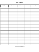Sign-in Sheet Template
