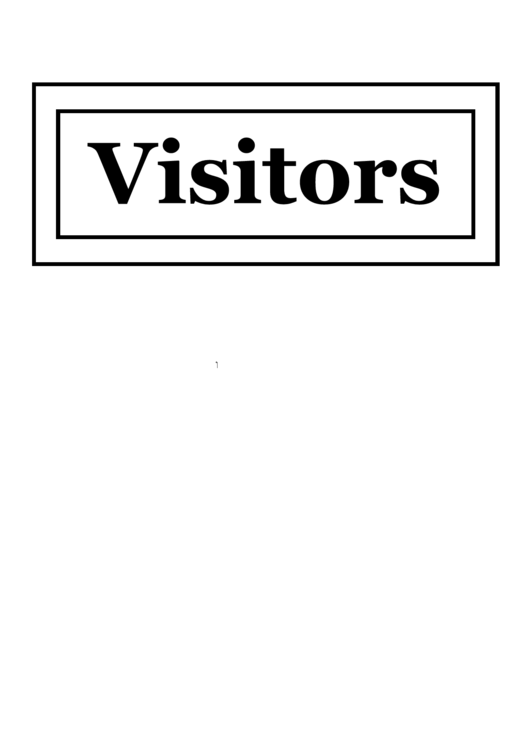Visitors Sign Template Printable pdf