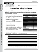 Calorie Calculations Chart