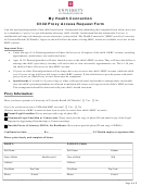 My Health Connection Child Proxy Access Request Form