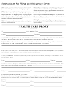 Health Care Proxy Form