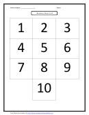 Number Chart 1-10 Worksheet Template