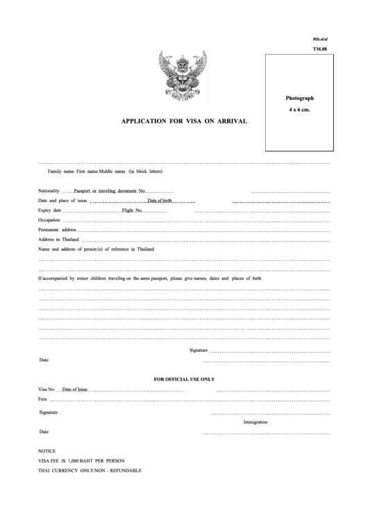 thailand-application-for-visa-on-arrival-printable-pdf-download