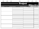 B/w Student Planner Project Objective Template
