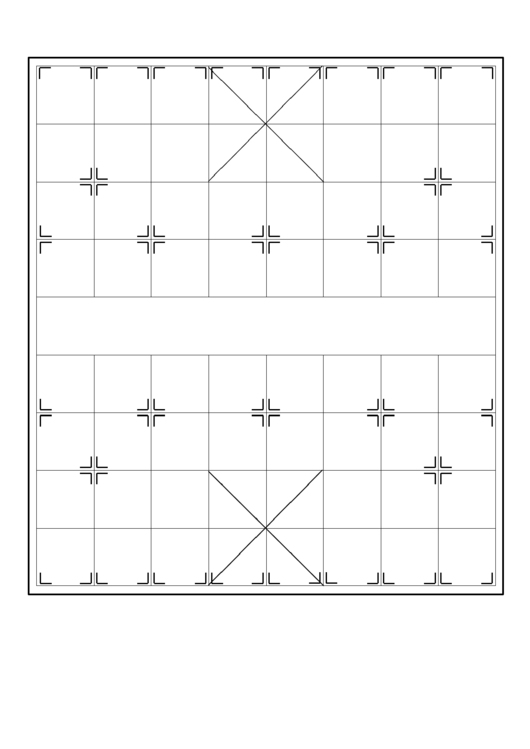 Chinese Chess Game Template Printable pdf