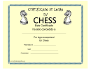 Achievement Certificate - Chess
