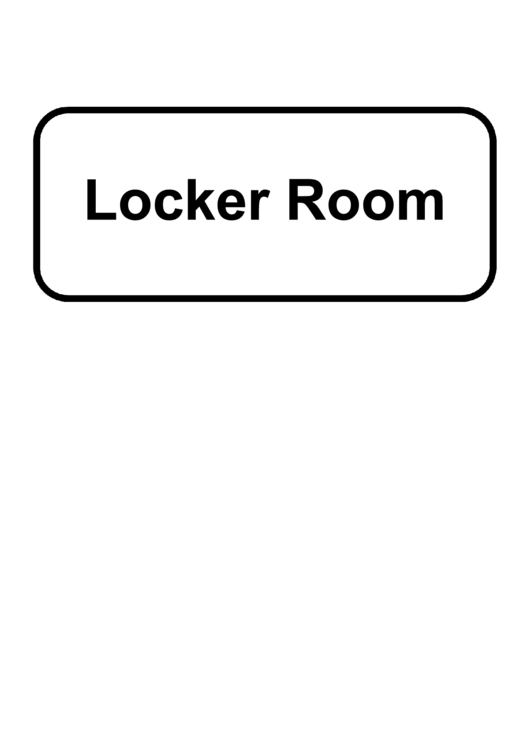 Locker Room Sign Printable pdf
