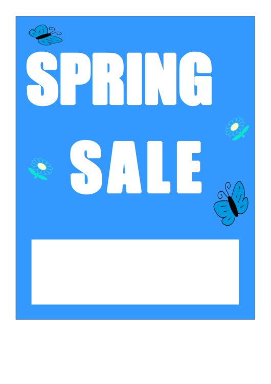 Spring Sale Sign Printable pdf