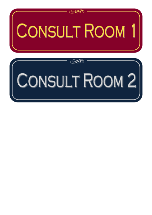 Consult Room Sign Printable pdf