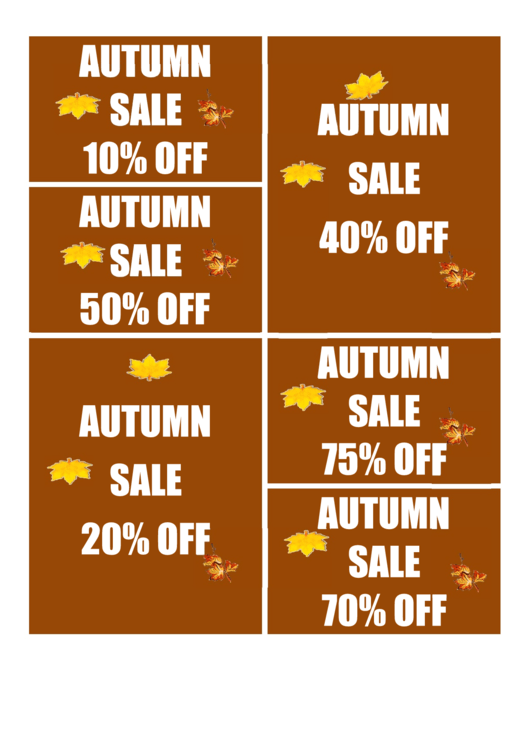 Autumn Sale Sign