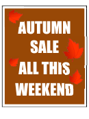 Autumn Sale Sign