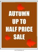 Autumn Half Price Sale