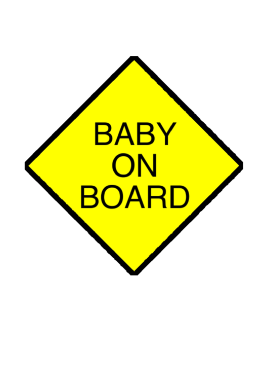 Baby On Board Sign Printable pdf