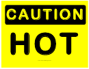 Caution Hot Sign