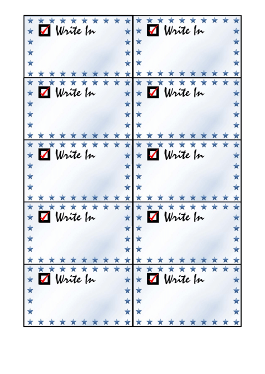 Write In Card Palm Cards Template Printable pdf