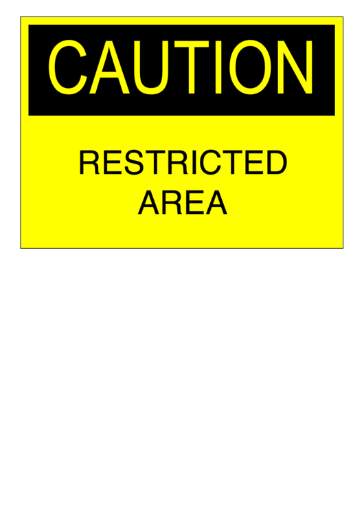 Restricted Area Printable pdf