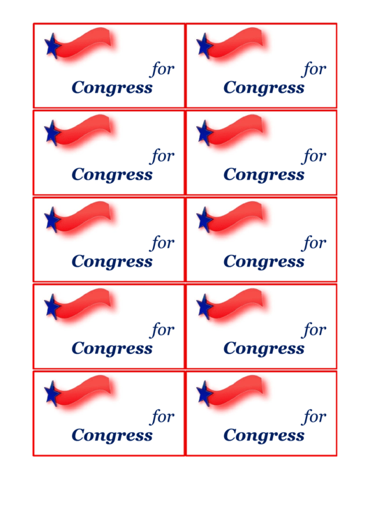 For Congress Cards Printable pdf
