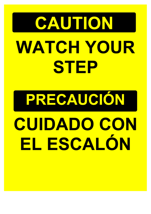 Watch Your Step Sign Printable pdf