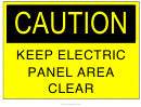 Electric Panel Area Sign