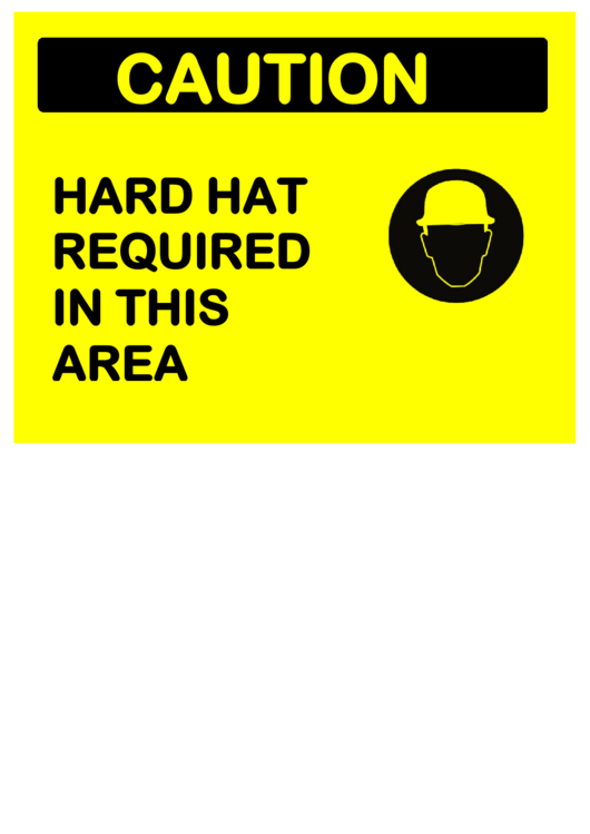 Hard Hat Required Sign Printable pdf