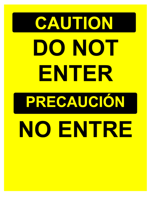 Do Not Enter Sign Printable pdf